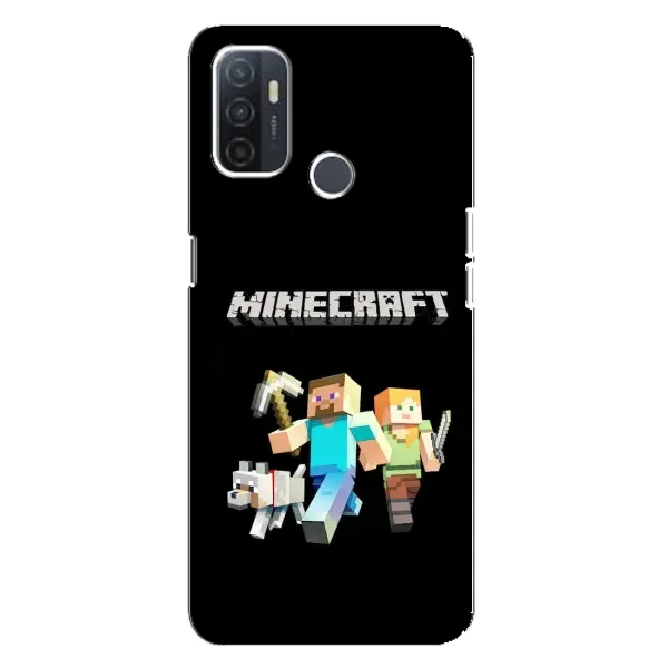 Чохол з принтом «герої Minecraft» для OPPO A32 Чохол з принтом «герої Minecraft» для OPPO A32