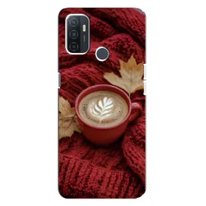 Чохол з принтом «Кава на ковдрі» для OPPO A32