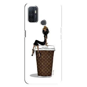 Чохли Луі Вітон для Oppo A32 (AlphaPrint - LOUIS VUITTON) (кава LOUIS VUITTON)