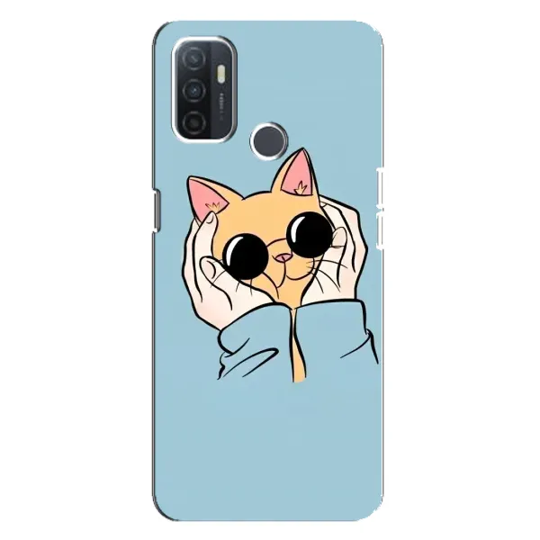 Чохол з принтом «Котик в окулярах» для OPPO A32 Чохол з принтом «Котик в окулярах» для OPPO A32