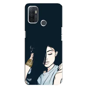Чохол з друком для Oppo A32 - (Мода) (AlphaPrint) (Гарна дівчина)