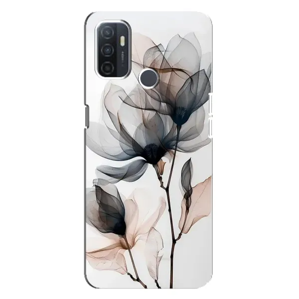 Чехол с принтом «Цветы на белом» для OPPO A32 Чехол с принтом «Цветы на белом» для OPPO A32