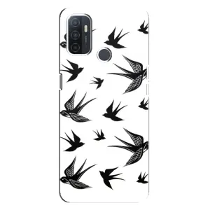 Чохол з пташками на Oppo A32 (VPrint) (Ластівки)