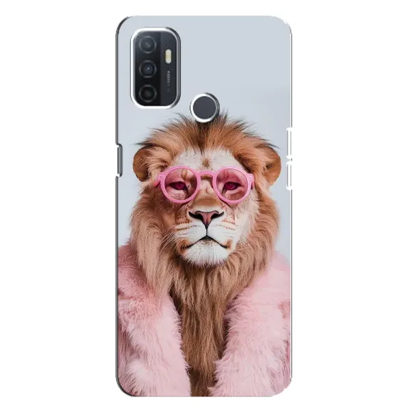 Чохол з принтом «Лев в окулярах» для OPPO A32