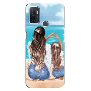 Чехол с печатью для Oppo A32 - (Мама с ребенком) (AlphaPrint)