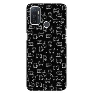 Чохол з принтом для Oppo A32 (AlphaPrint) Модні коти (Маленькі котики)