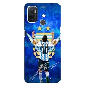 Чехлы для Oppo A32 (Leo чемпион) (AlphaPrint) (Месси сборная)