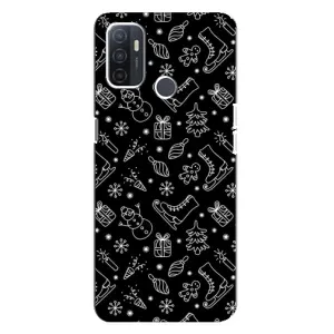 Новогодние, Праздничные Чехлы для Oppo A32 - 2024 год (Новогодний фон)