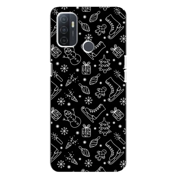 Чехол с принтом «Новогодний фон» для OPPO A32