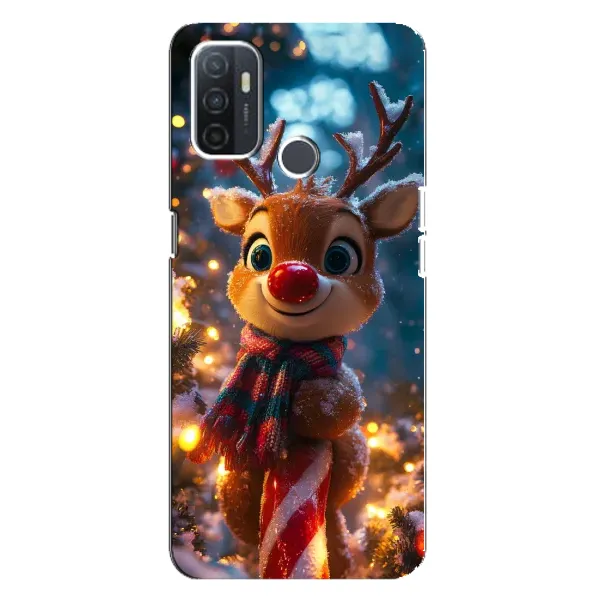 Чехол с принтом «Олень с шарфом» для OPPO A32