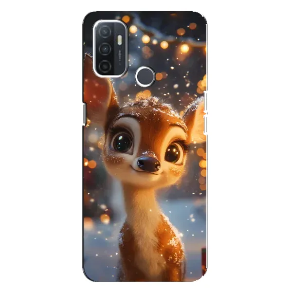 Чехол с принтом «Олененок среди гирлянд» для OPPO A32