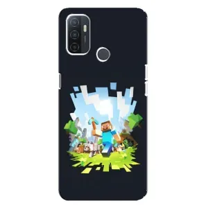 Чохол Майнкрафт на Oppo A32 (AlphaPrint) Minecraft (персонажі Minecraft)