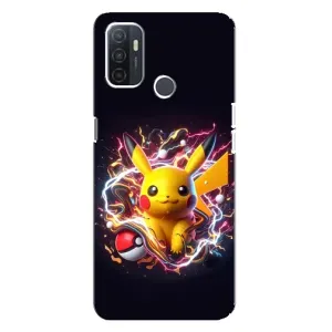 Чохол з Пікачу на Oppo A32 (Пікачу з м'ячем)