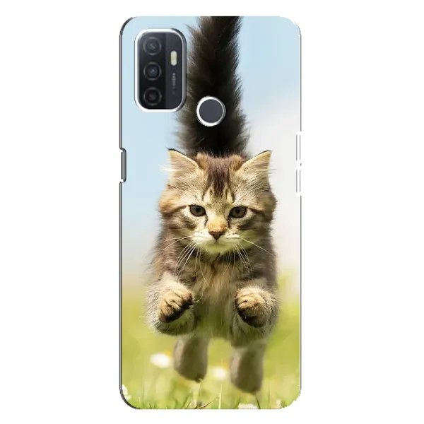 Чохол з принтом «Прижок кота» для OPPO A32 Чохол з принтом «Прижок кота» для OPPO A32