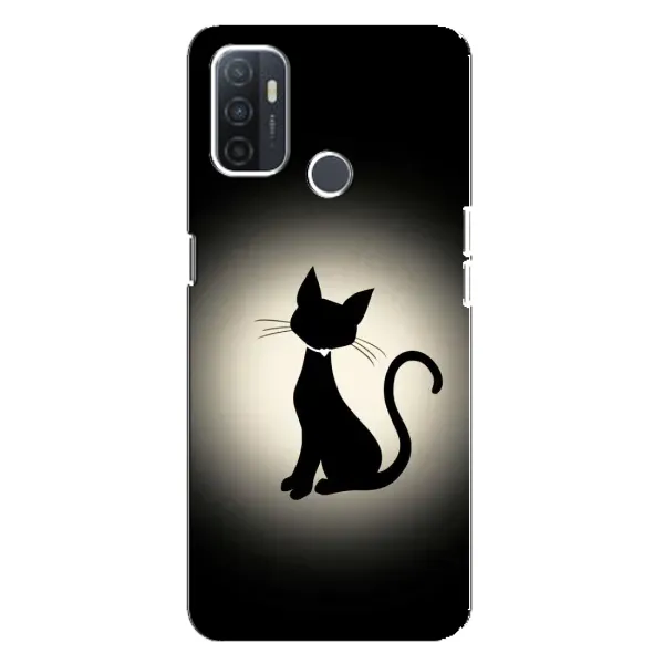 Чохол з принтом «Силует котика» для OPPO A32 Чохол з принтом «Силует котика» для OPPO A32