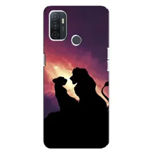 Чохол з принтом «Силует Сімба і Налу» для OPPO A32