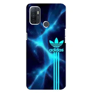 Чохли Адидас для Oppo A32 (AlphaPrint) (Синій Адідас)
