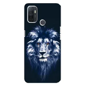 Чохол з картинкою ЛЕВ для Oppo A32 (VPrint) (Синій Лев)