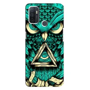 Чохол з пташками на Oppo A32 (VPrint) (Сова з оком)
