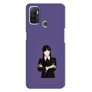 Чохли Венсдей на Oppo A32 Уенсдей (AlphaPrint) (Венздей у чорному)