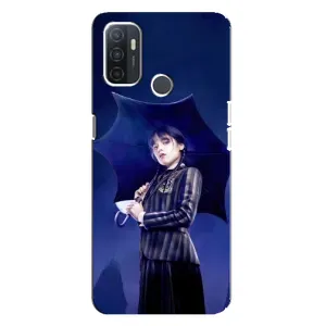 Чохли Венсдей на Oppo A32 Уенсдей (AlphaPrint) (Венздей з парасолькою)