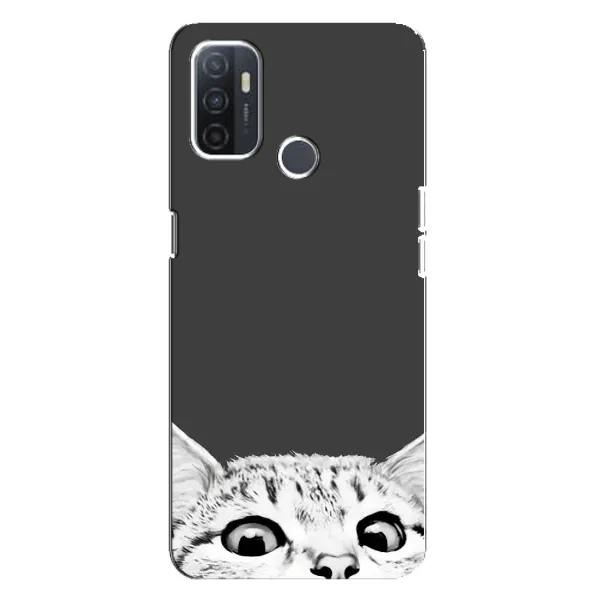 Чохол з принтом «Виглядає котик» для OPPO A32 Чохол з принтом «Виглядає котик» для OPPO A32