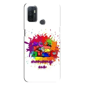 Чохли Амонг Ас для Oppo A32 (AlphaPrint) (Яскравий АмонгАс)