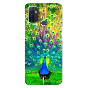 Чохол з пташками на Oppo A32 (VPrint) (Яскравий Павлин)