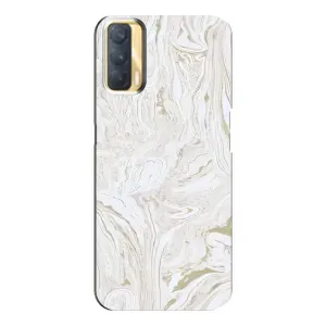 Мраморный чехол на Oppo A33 (VPrint) (Белый мрамор)