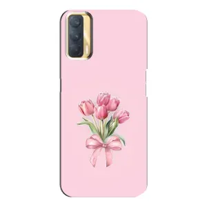 Чехол с розовым рисунком для Oppo A33 (Букет цветов)