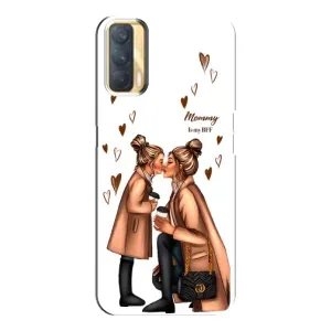 Чехол с печатью для Oppo A33 - (Мама с ребенком) (AlphaPrint) (Дочка и мама)