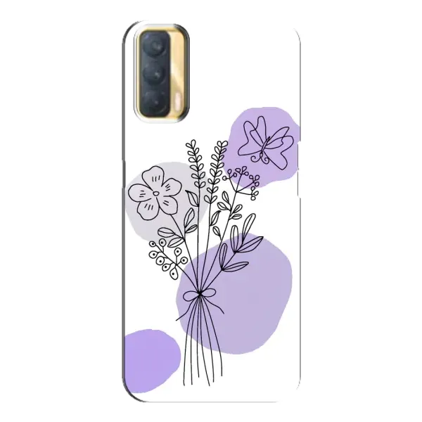 Чехол с принтом «Букет фиолетовая абстракция» для OPPO A33 Чехол с принтом «Букет фиолетовая абстракция» для OPPO A33