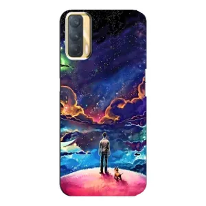 Космические Чехлы для Оппо А33 (VPrint) (Галактический вид)