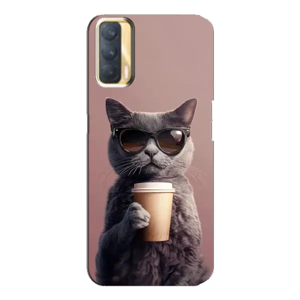 Чехол с принтом «Кот с кофе» для OPPO A33