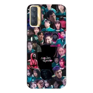 Чохол з принтом «Колаж Гра кальмара» для OPPO A33