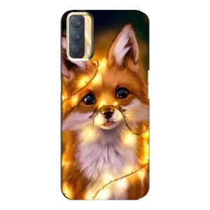 Чохли з картинкою Лисичка для Oppo A33 (VPrint) (Лисичка в гірляндах)