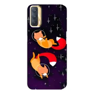 Чохли з картинкою Лисичка для Oppo A33 (VPrint) (Лисички космонавти)