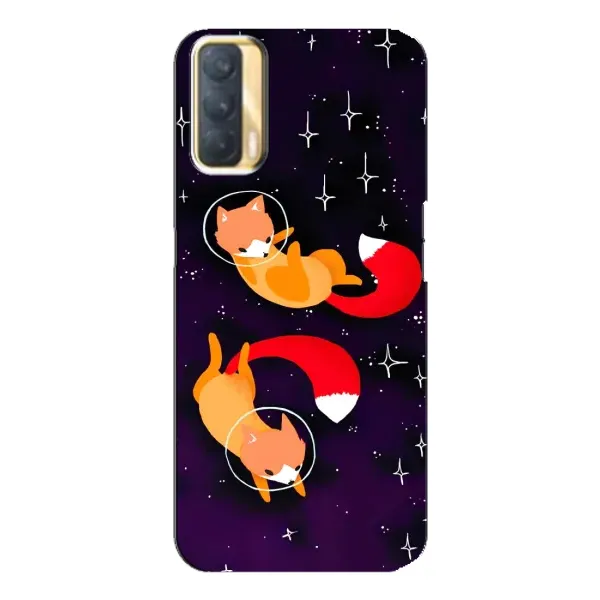 Чохол з принтом «Лисички космонавти» для OPPO A33