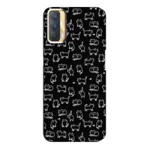 Чехол с принтом для Oppo A33 (AlphaPrint) Модные коты (Меленькие котики)