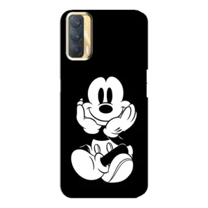 Эксклюзивный чехол для Oppo A33 (AlphaPrint - Мультяшные) (Микки на черном)