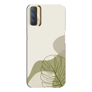 Силиконовый чехол с принтом в цветах на Oppo A33 (Зеленая монстера дизайн)