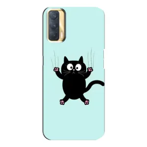 Чехол с принтом для Oppo A33 (AlphaPrint) Модные коты (Падающий кот)