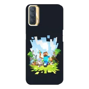 Чохол Майнкрафт на Oppo A33 (AlphaPrint) Minecraft (персонажі Minecraft)