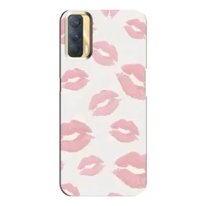 Чехол с розовым рисунком для Oppo A33 (Розовые губы)