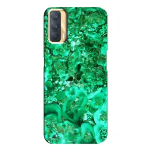 Мраморный чехол на Oppo A33 (VPrint) (Салатный Мрамор)