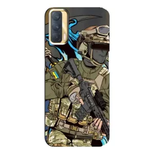 Чехлы с картинкой ЗСУ для Oppo A33 (AlphaPrint) (Воїн ЗСУ)