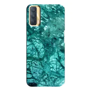 Мраморный чехол на Oppo A33 (VPrint) (Зеленый мрамор)