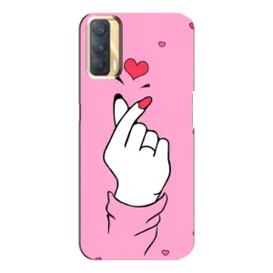 Чехол с принтом для Oppo A33 (AlphaPrint - Знак сердечка)