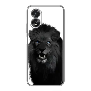 Чохли з картинкою животних Oppo A38 (Чорний ЛЕВ)