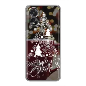 Рождественские Чехлы для Oppo A38 (VPrint) (Елочка узорная)